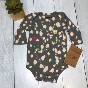 SALE **5 for $25** True Religion Gray Splatter Paint Bodysuit
